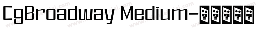 CgBroadway Medium字体转换